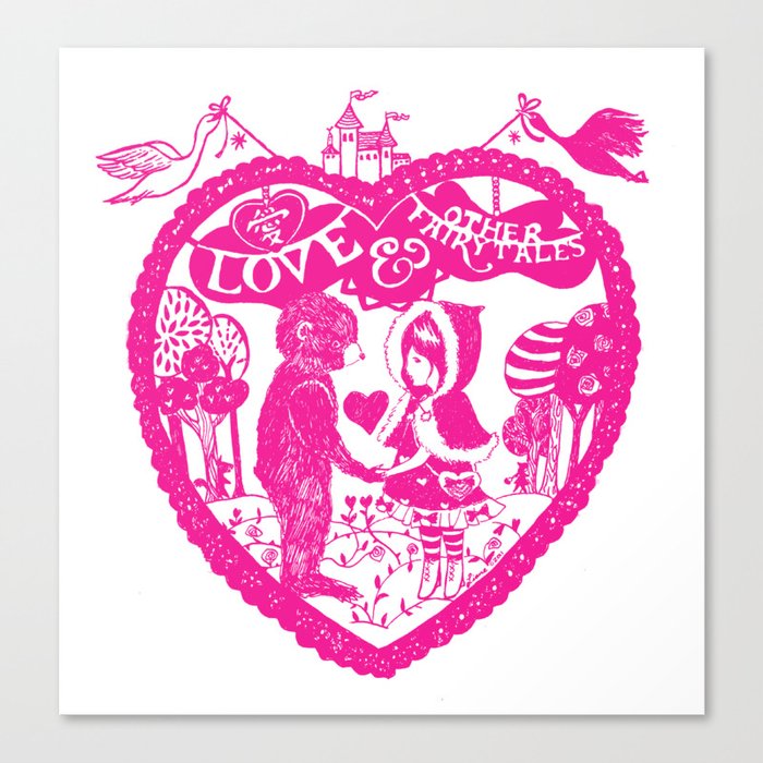 Love and Other Fairy Tales Pink Edition Canvas Print