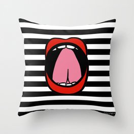 Tongue To The Spot! Throw Pillow