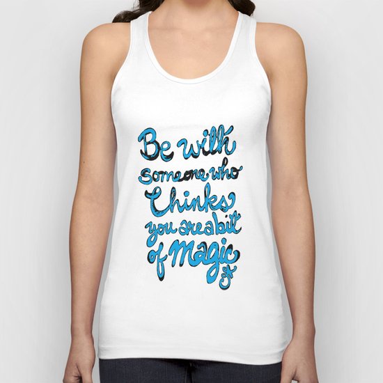 Be With Someone Who Loves Baby Blue Unisex Tank Top