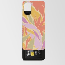 Bird of Paradise Exotic Jungle plants pattern. Contemporary Art Digital illustration background.  Android Card Case