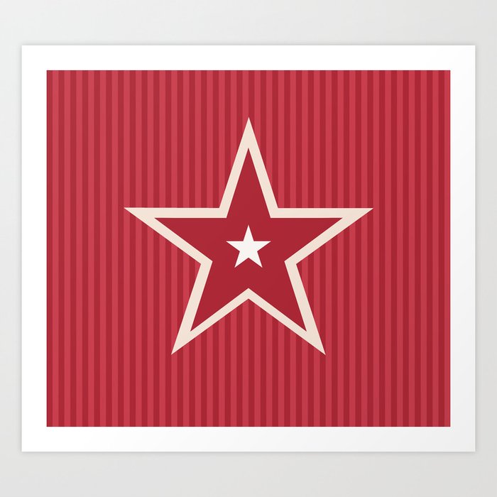 The Greatest Star! Red Art Print