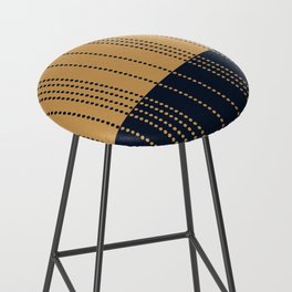 Spotted Stripes, Navy and Mustard Bar Stool