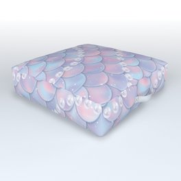 Mermaid Scales And Pearls Outdoor Floor Cushion