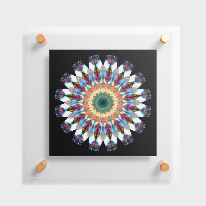 Joy Dance - Bright Colorful Mandala Art Floating Acrylic Print
