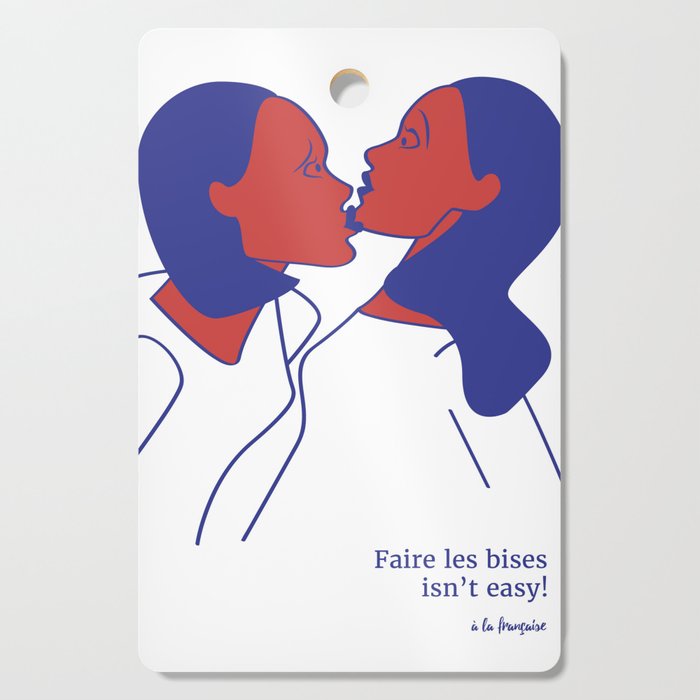 French chin kiss Cutting Board