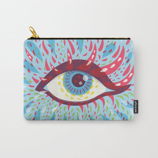 Weird Blue Psychedelic Eye Carry-All Pouch