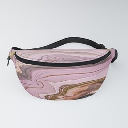 Purple Liquid Marble Painting Fanny Pack