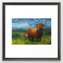 Scottish Highlander Painting Framed Art Print