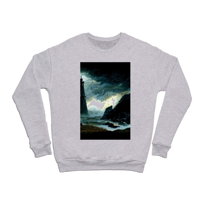 A lighthouse in the storm Crewneck Sweatshirt