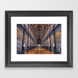 The Long Room at Trinity College Framed Art Print