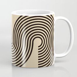 70s Style Retro Mid Century Modern Art Abstract Minimalist Geometrical Neutral Earthy Tones  Coffee Mug
