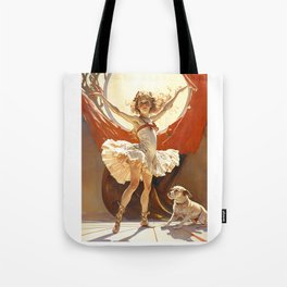 Little ballerina and her dog Tote Bag