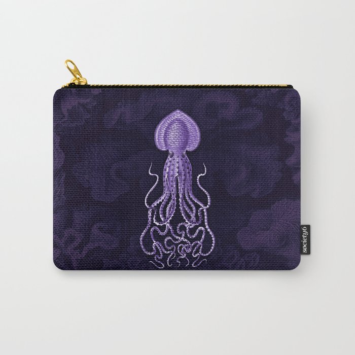 Squid1 (Purple, Square) Carry-All Pouch