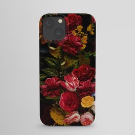 Dutch Vintage Midnight Flower Garden iPhone Case