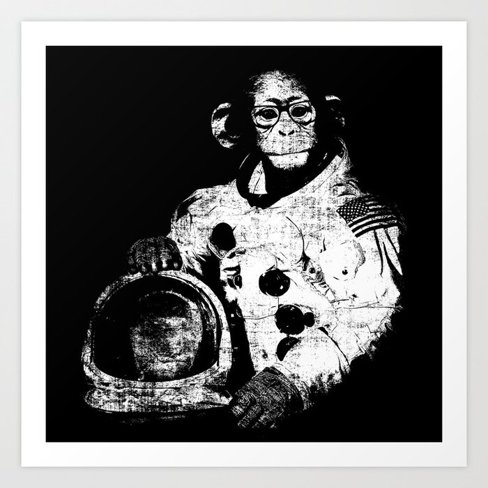 Space Monkey -- There's Hope For Us All Art Print