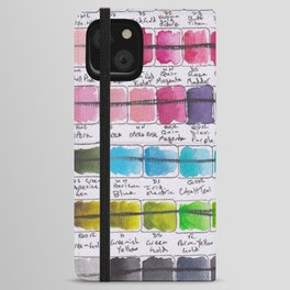 Artist Colour Palette Swatch Test iPhone Wallet Case