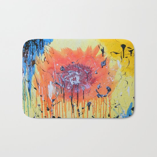 Bleeding poppy Bath Mat