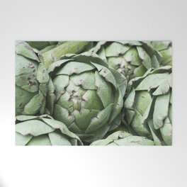 Artichoke vegetable green art print- farmersmarket stand in France - food and travel photography Welcome Mat