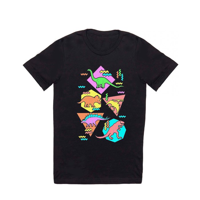 Nineties Dinosaur Pattern T Shirt