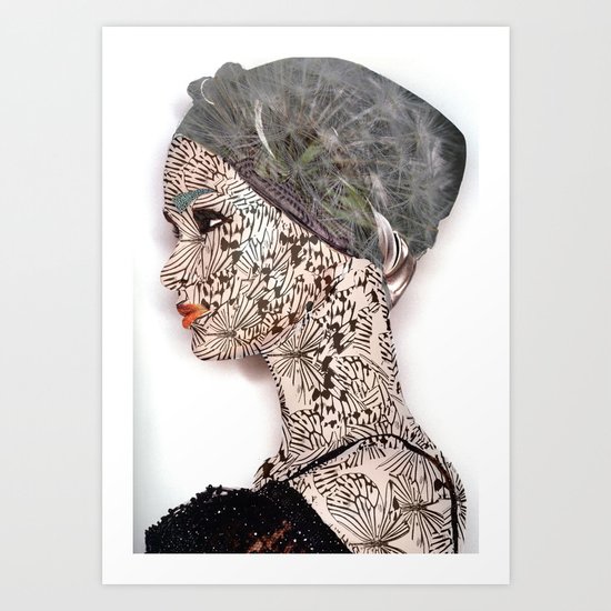 butterfly woman Art Print