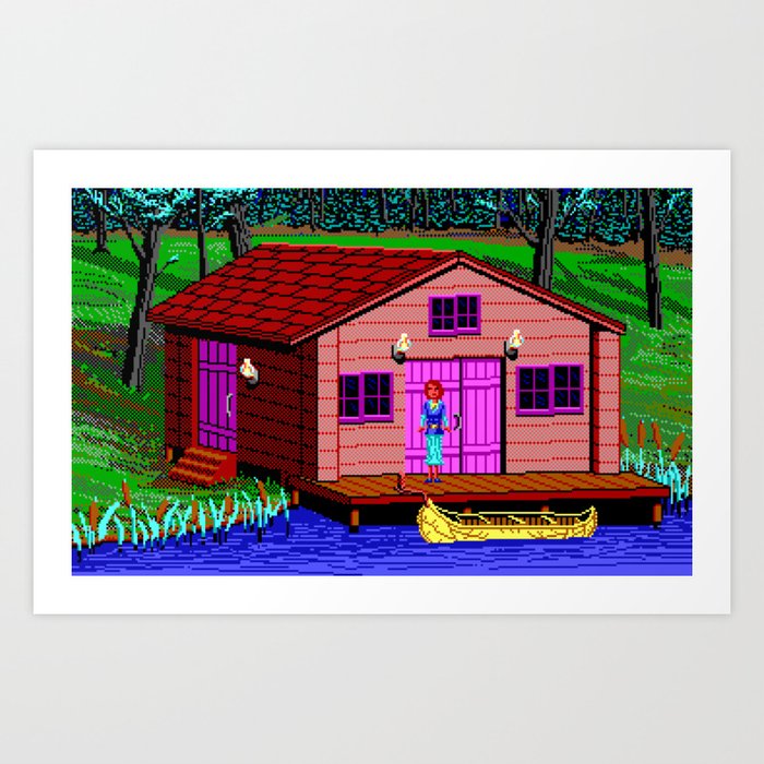 The Boathouse - The Crimson Diamond Art Print