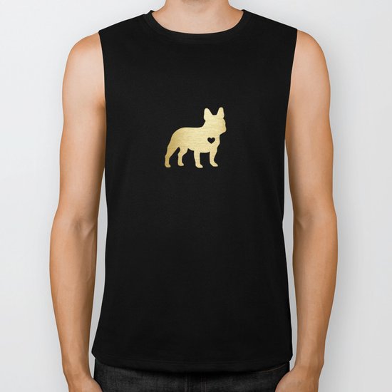 French Bulldog Gold Biker Tank