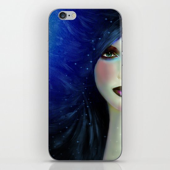 WOMAN FACE (NIGHT) iPhone & iPod Skin