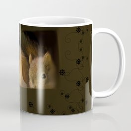 Young squirrels peering out of a nest #decor #society6 #buyart Coffee Mug