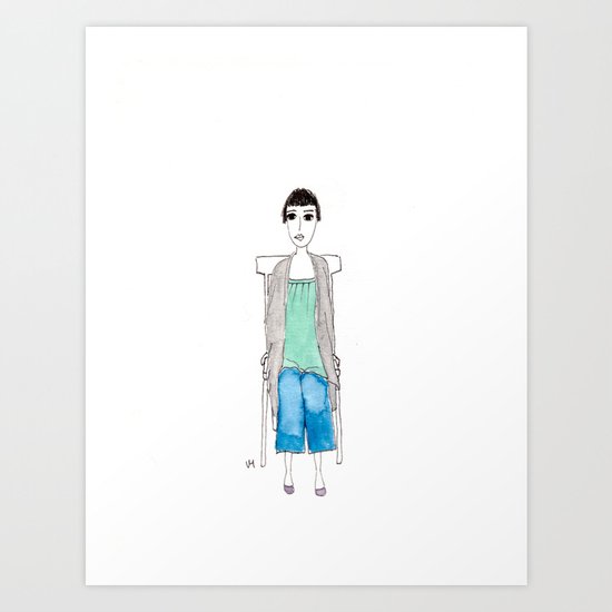 girl in another chair Art Print