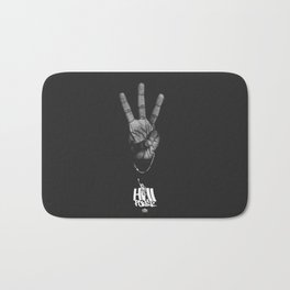 HiiiPower Bath Mat | Black and White, Graphic Design, Music 