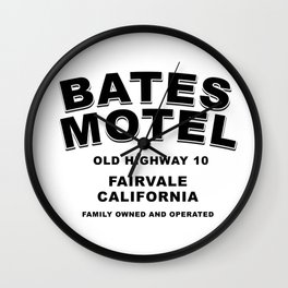 Psycho inspired Bates Motel logo Wall Clock