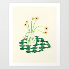 Flowers In a Jar Art Print