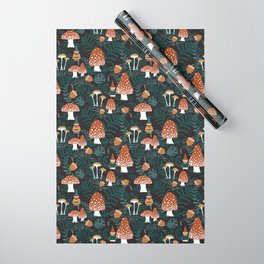 Mushroom Forest Gnomes Wrapping Paper