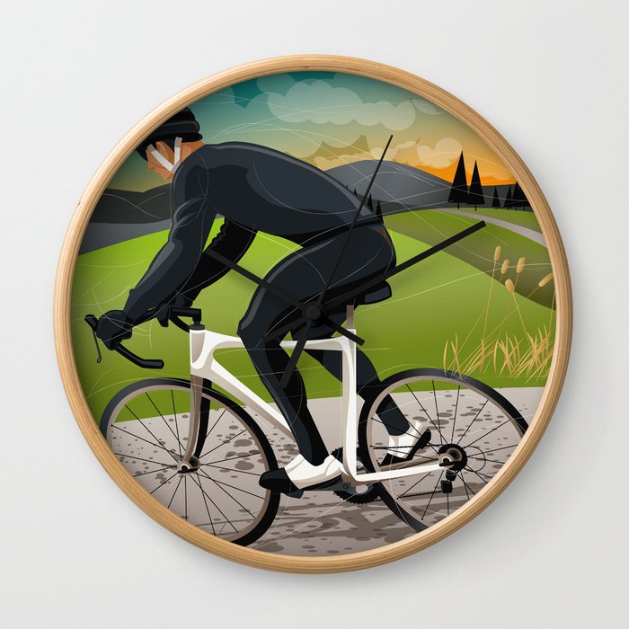 Road Cyclist Wall Clock