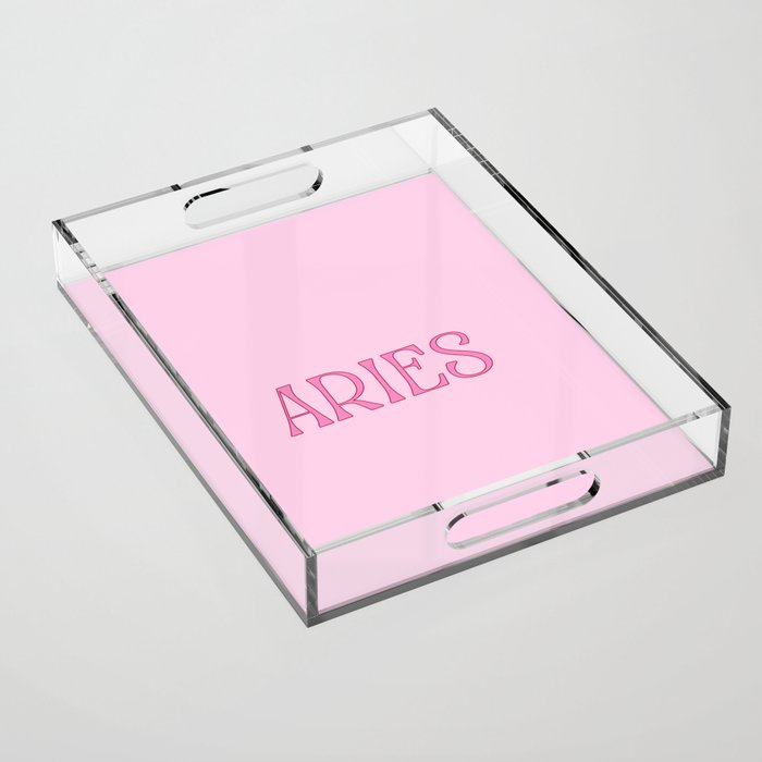Barbie Pink Aries Energy Acrylic Tray