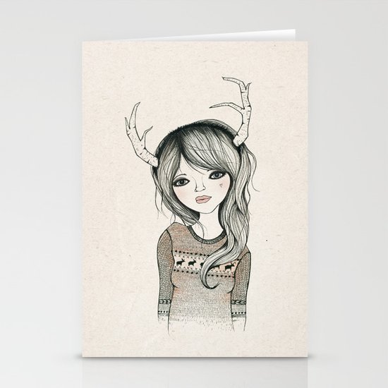 Antler Girl Stationery Cards