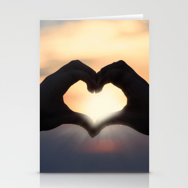 Hand Love Sky Sun Stationery Cards