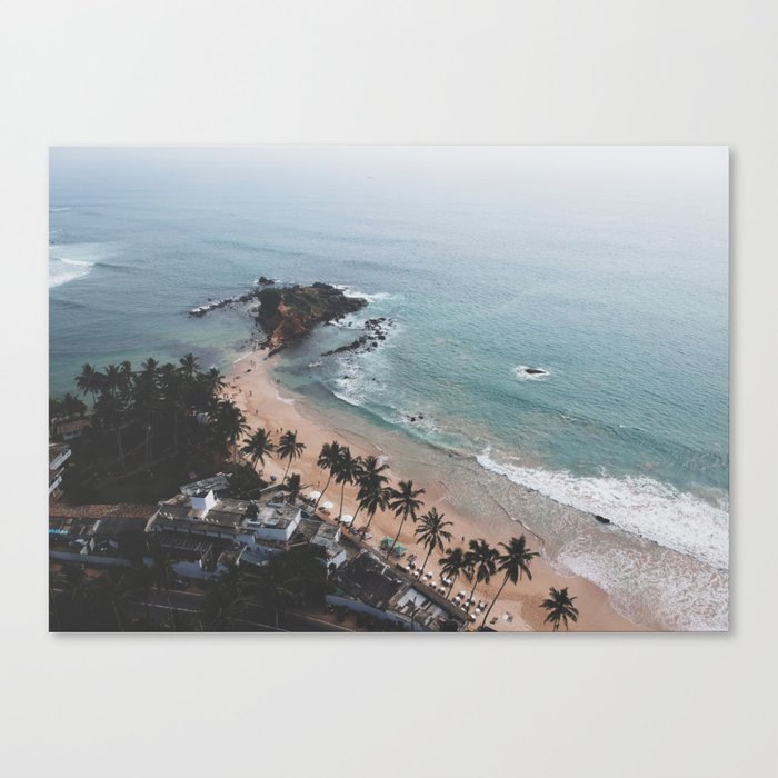 Aerial Mirissa Beach, Sri Lanka 2 Canvas Print