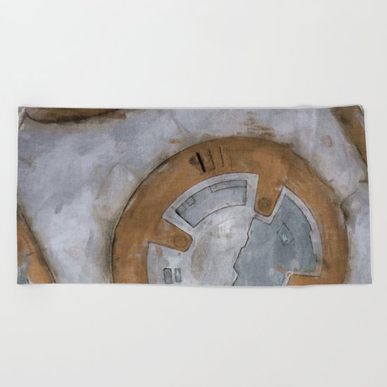 BB8 Retro Droid Robot Starwars Beach Towel