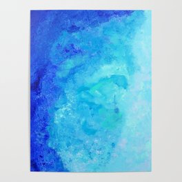Blue abstract one Poster