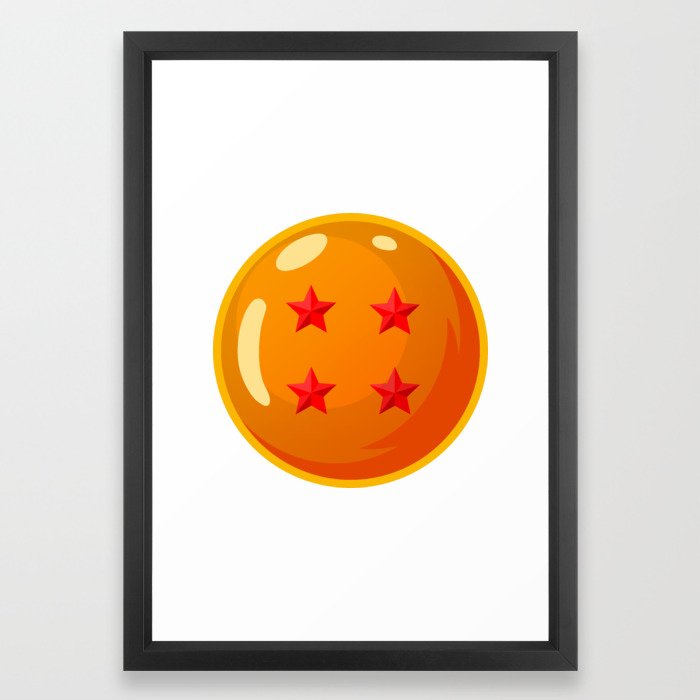 Dragonball 4 Star Ball Framed Art Print By Tridaak Society6
