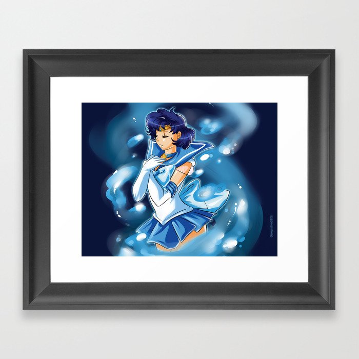 Sailor Moon-Sailor Mercury Framed Art Print