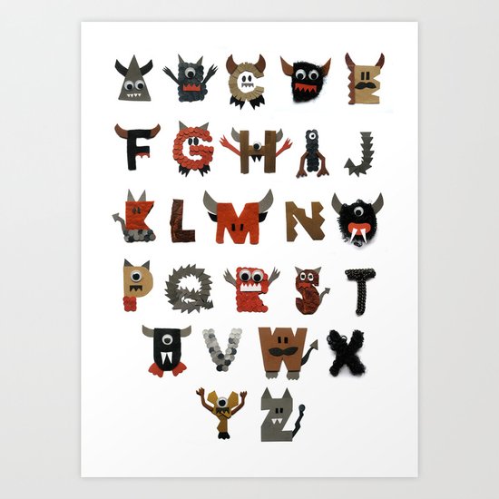 Alphabeast Art Print