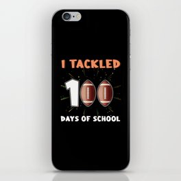 Days Of School 100th Day 100 Ball Tackle Football iPhone Skin