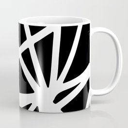 hand drawn striped pattern. Black and white. Design elements drawn strokes (the effect of gel pens) Coffee Mug