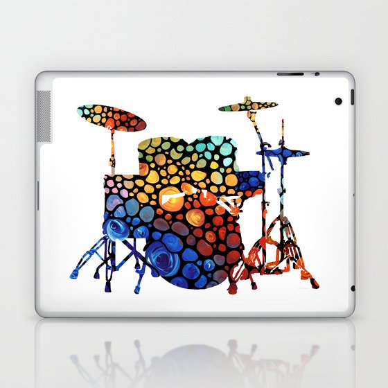 The Drums Mosaic Music Art by Sharon Cummings Laptop & iPad Skin