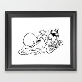 octopus-coffee Framed Art Print