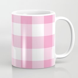 Light Pink Gingham Pattern Coffee Mug