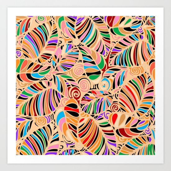 Summer Leaves Colors Art Print