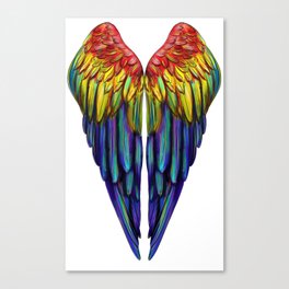 Macaw parrot wings. tropics.  Canvas Print